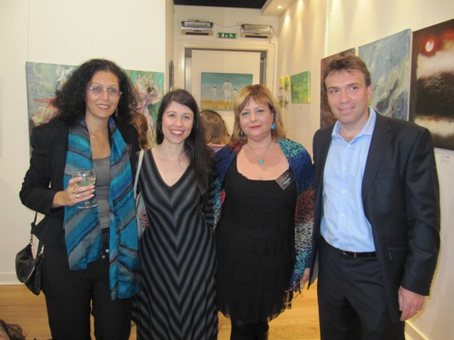 With the Israeli Cultural Attache in London and the Curator of the exhibition