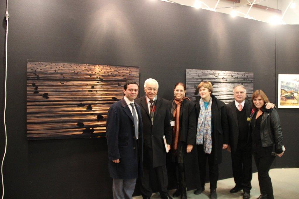 Senator Razzy Hammadi, Ambassador Gal, Einat, Montreuil Mayor Dominique Voynet, Mr. Harroc, and the Curator Audrey Harroch
